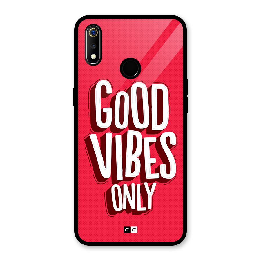 Good Vibes Only Pop Art Glass Back Case for Realme 3i