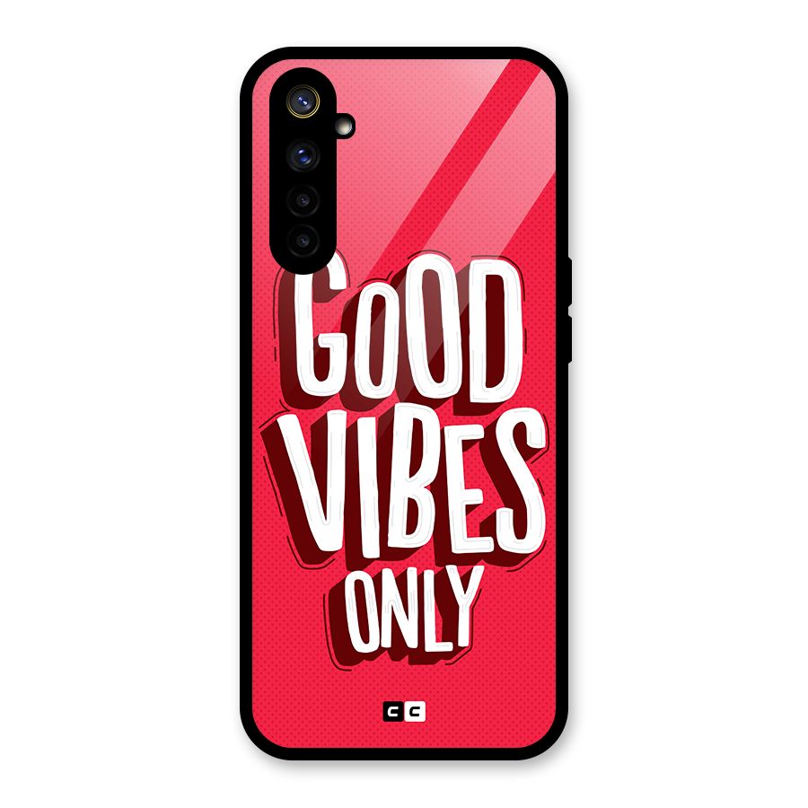 Good Vibes Only Pop Art Glass Back Case for Realme 6