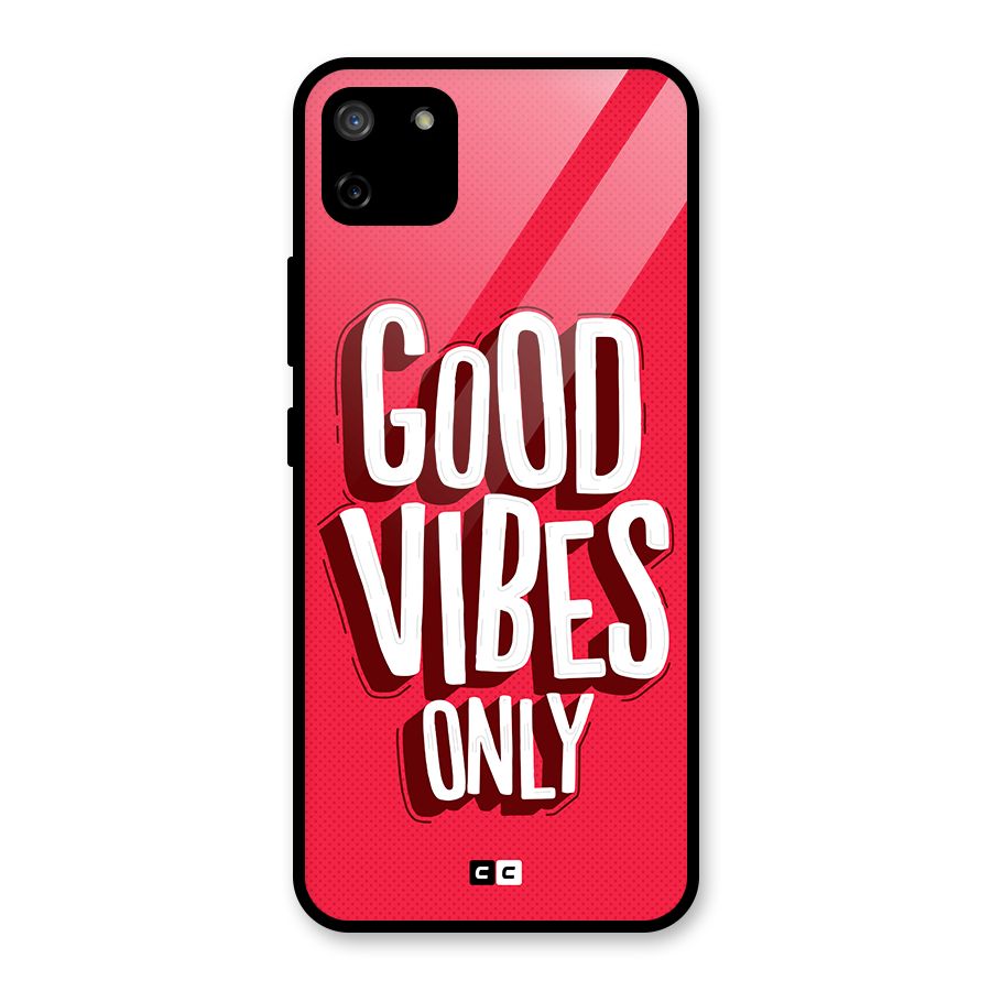 Good Vibes Only Pop Art Glass Back Case for Realme C11