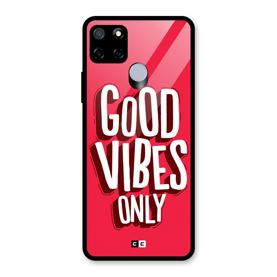 Good Vibes Only Pop Art Glass Back Case for Realme C12