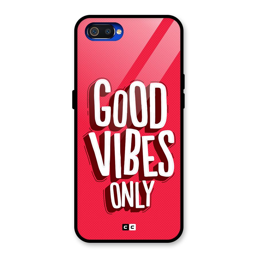 Good Vibes Only Pop Art Glass Back Case for Realme C2