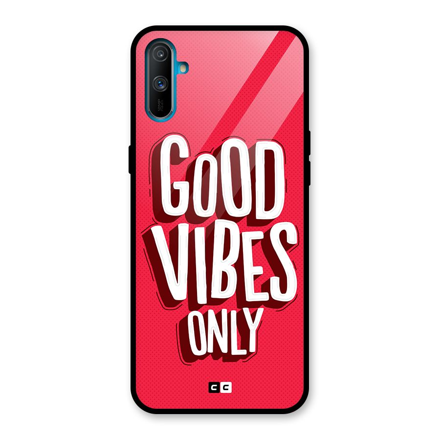Good Vibes Only Pop Art Glass Back Case for Realme C3