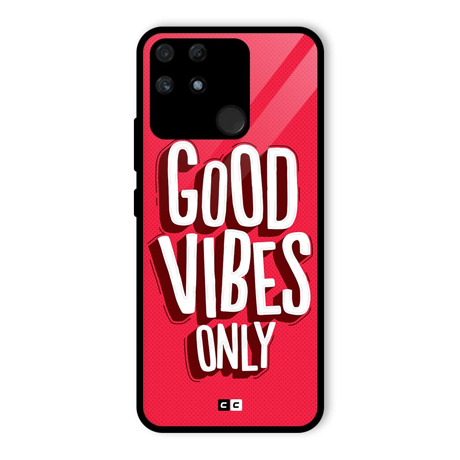 Good Vibes Only Pop Art Glass Back Case for Realme Narzo 50A