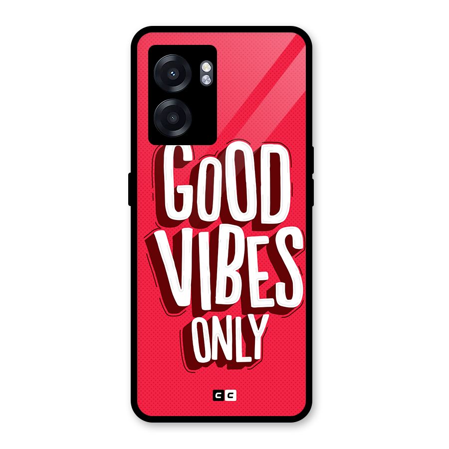 Good Vibes Only Pop Art Glass Back Case for Realme Narzo 50 5G