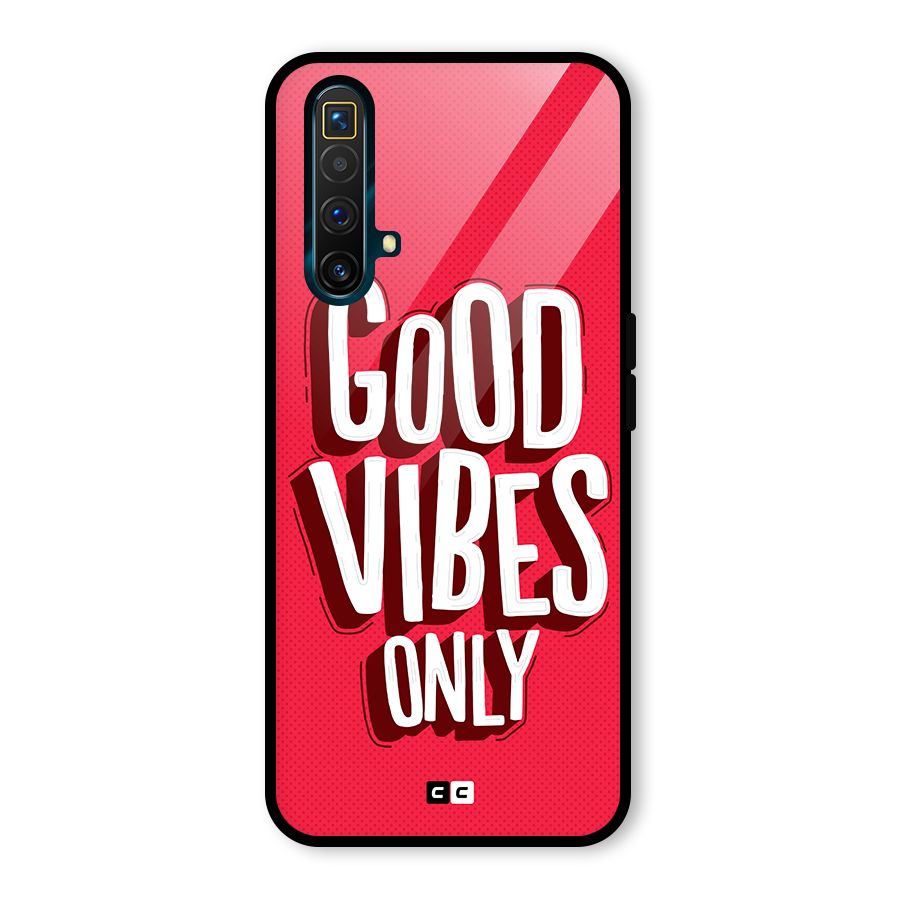 Good Vibes Only Pop Art Glass Back Case for Realme X3