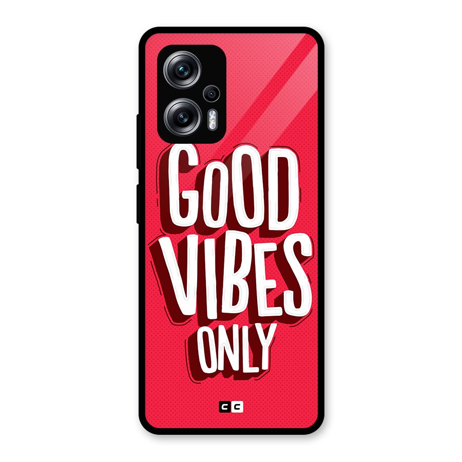 Good Vibes Only Pop Art Glass Back Case for Redmi K50i