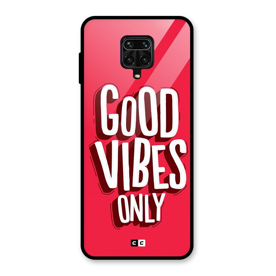 Good Vibes Only Pop Art Glass Back Case for Redmi Note 10 Lite
