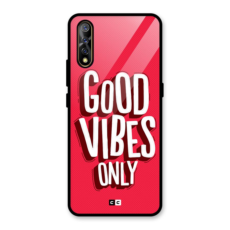 Good Vibes Only Pop Art Glass Back Case for Vivo S1