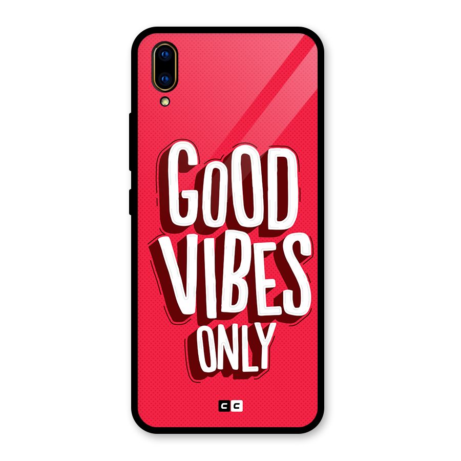 Good Vibes Only Pop Art Glass Back Case for Vivo V11 Pro
