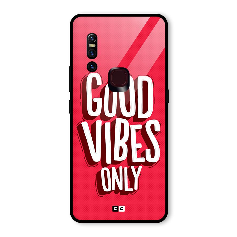 Good Vibes Only Pop Art Glass Back Case for Vivo V15