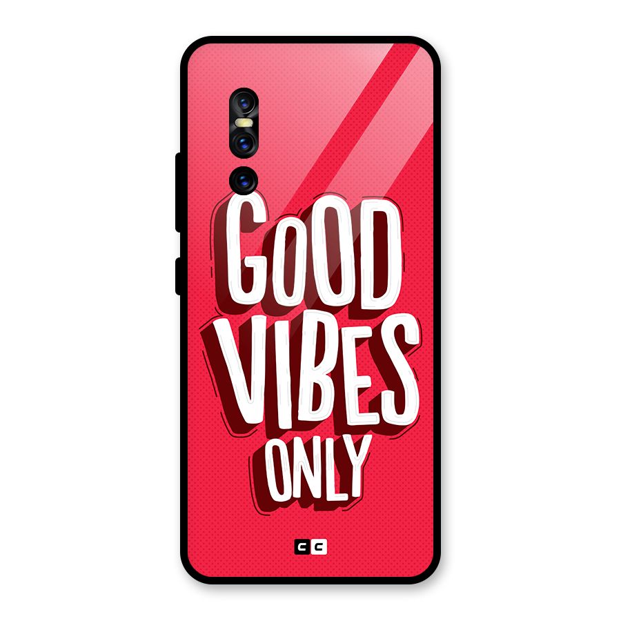 Good Vibes Only Pop Art Glass Back Case for Vivo V15 Pro