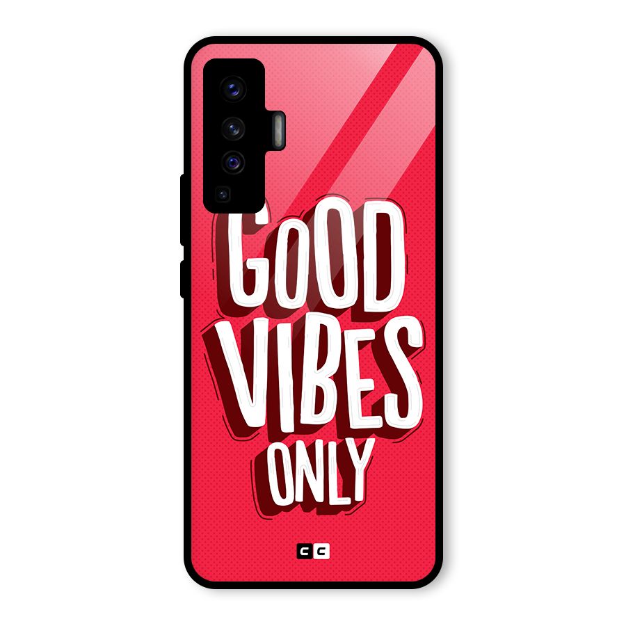 Good Vibes Only Pop Art Glass Back Case for Vivo X50