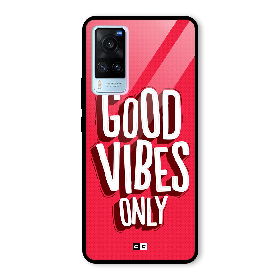 Good Vibes Only Pop Art Glass Back Case for Vivo X60