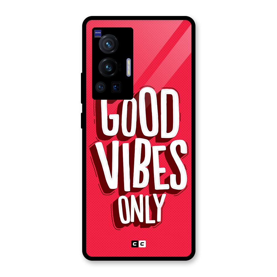 Good Vibes Only Pop Art Glass Back Case for Vivo X70 Pro