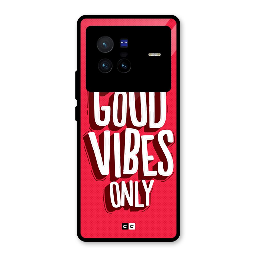 Good Vibes Only Pop Art Glass Back Case for Vivo X80
