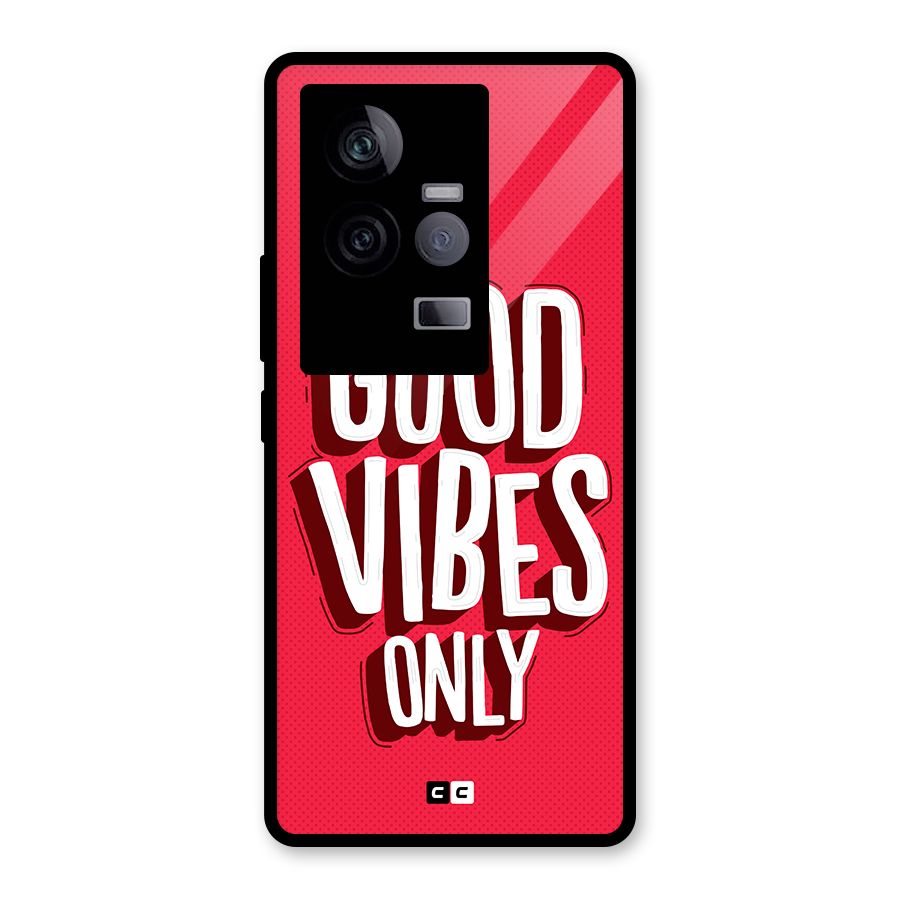 Good Vibes Only Pop Art Glass Back Case for Vivo iQOO 11 5G