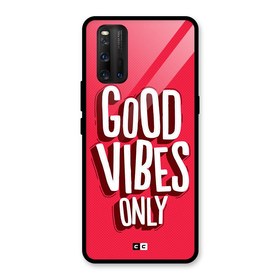 Good Vibes Only Pop Art Glass Back Case for Vivo iQOO 3