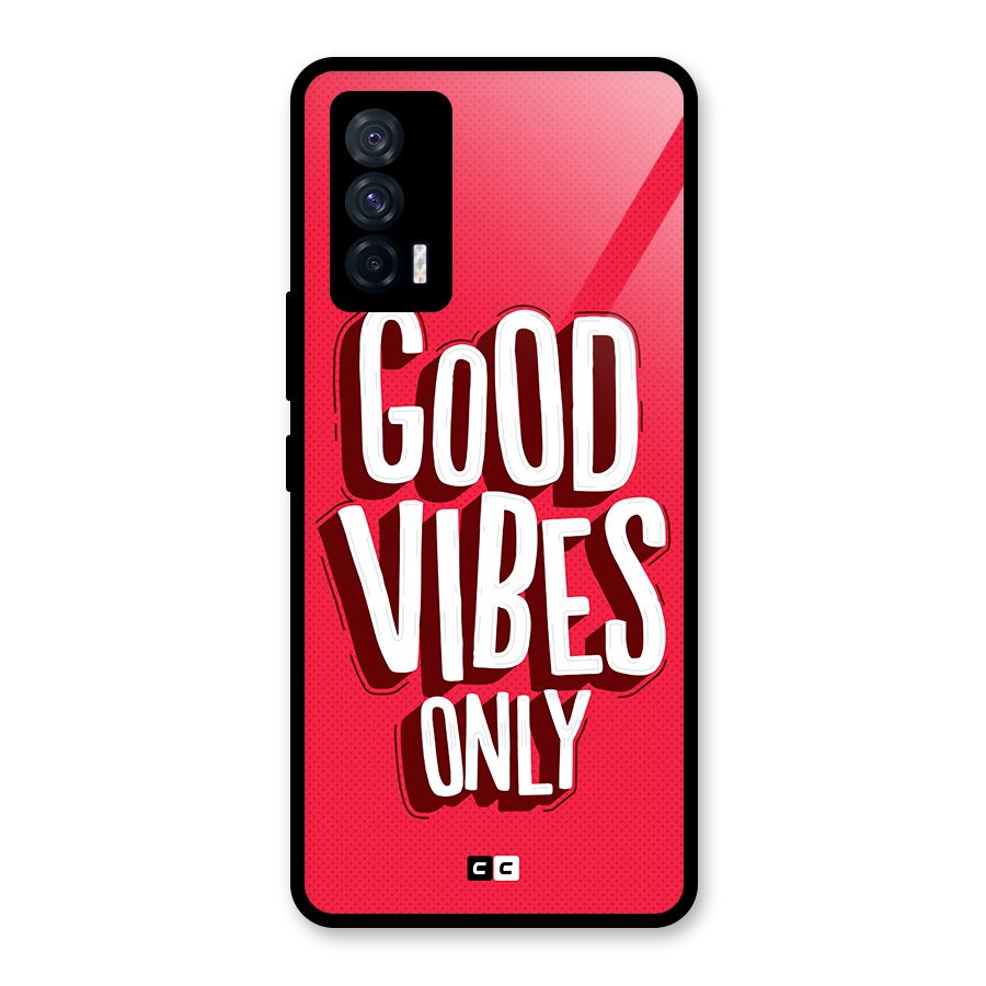 Good Vibes Only Pop Art Glass Back Case for Vivo iQOO 7 5G