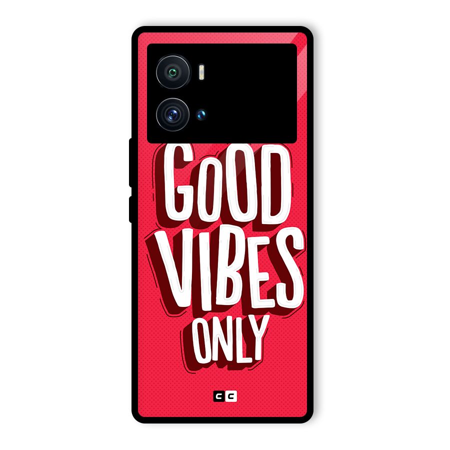 Good Vibes Only Pop Art Glass Back Case for Vivo iQOO 9 Pro