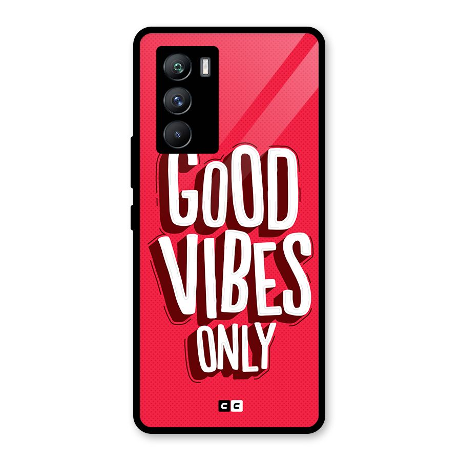 Good Vibes Only Pop Art Glass Back Case for Vivo iQOO 9 SE