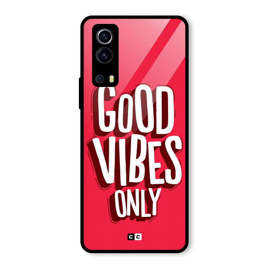 Good Vibes Only Pop Art Glass Back Case for Vivo iQOO Z3
