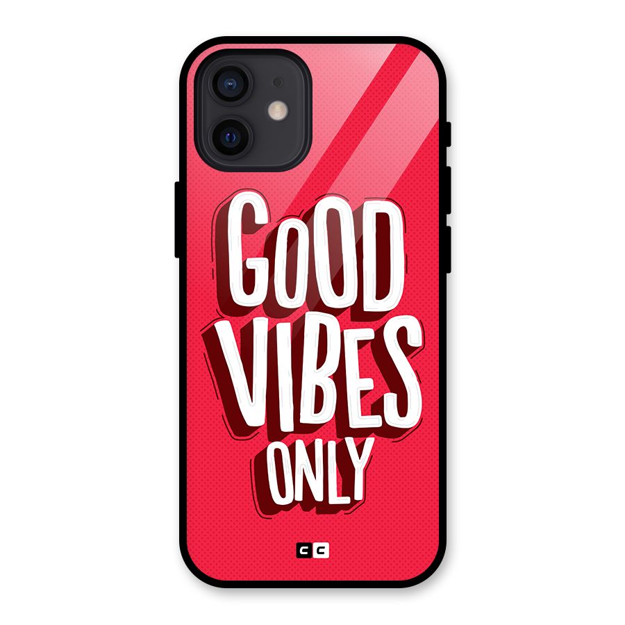 Good Vibes Only Pop Art Glass Back Case for iPhone 12