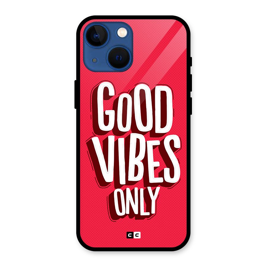 Good Vibes Only Pop Art Glass Back Case for iPhone 13 Mini