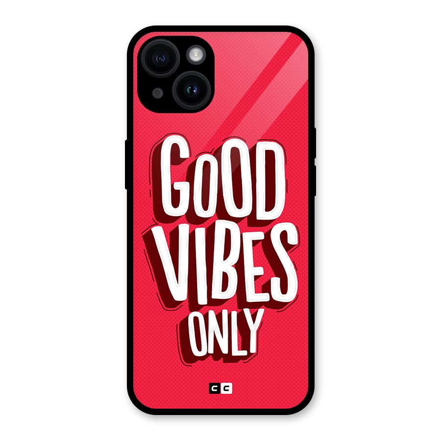 Good Vibes Only Pop Art Glass Back Case for iPhone 14