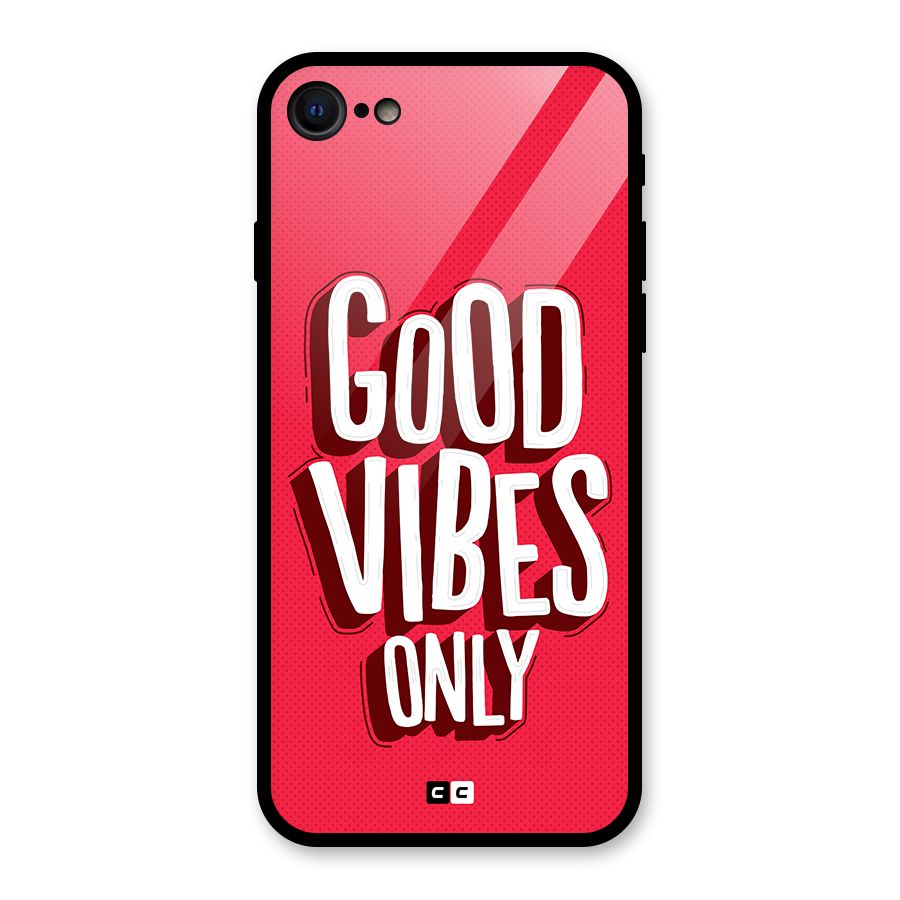 Good Vibes Only Pop Art Glass Back Case for iPhone 7