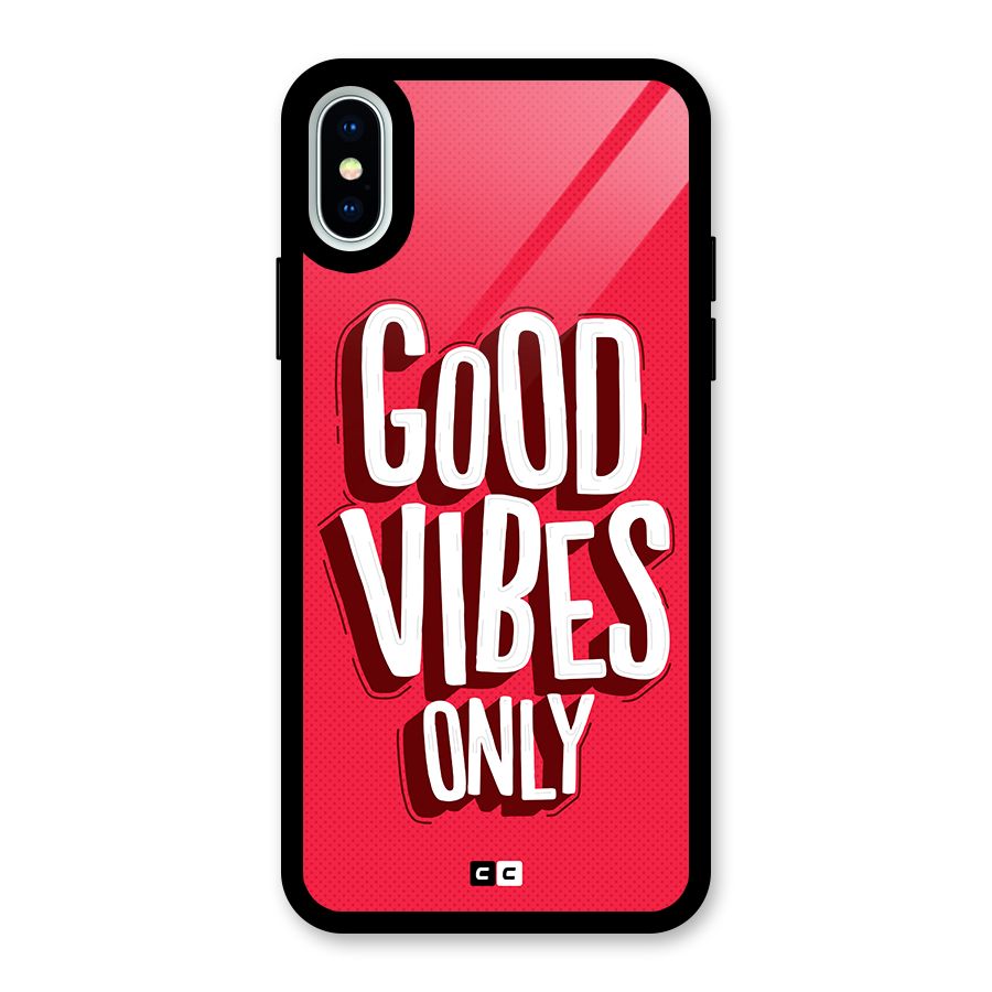 Good Vibes Only Pop Art Glass Back Case for iPhone X