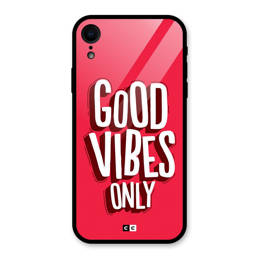 Good Vibes Only Pop Art Glass Back Case for iPhone XR