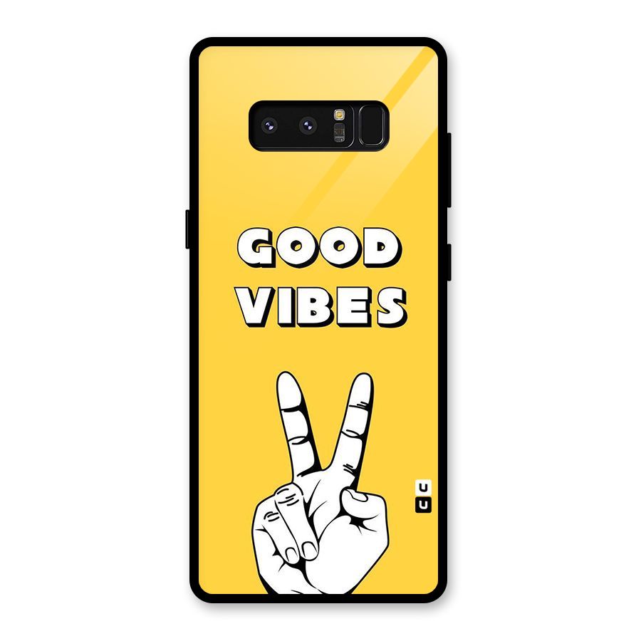 Good Vibes Victory Glass Back Case for Galaxy Note 8