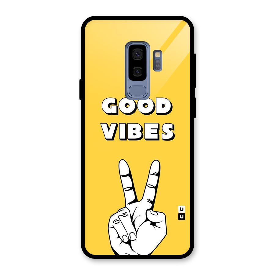 Good Vibes Victory Glass Back Case for Galaxy S9 Plus