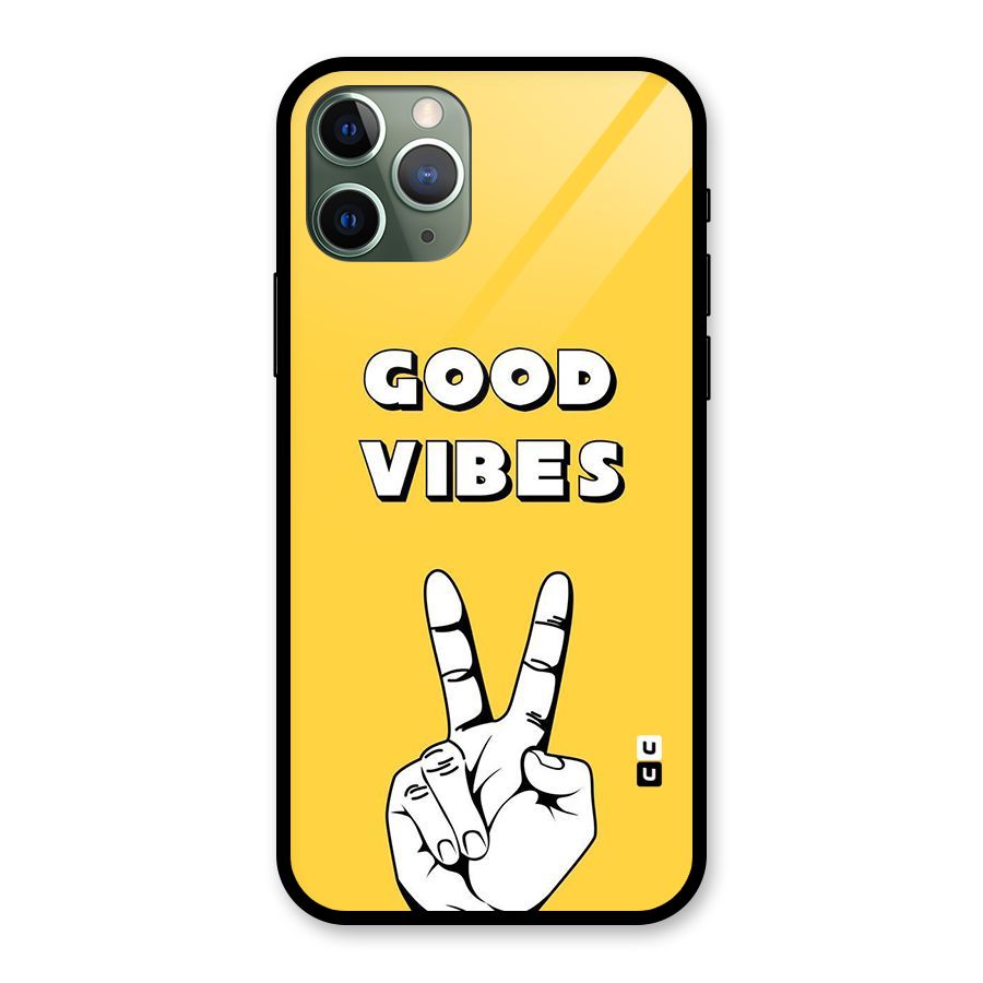 Good Vibes Victory Glass Back Case for iPhone 11 Pro