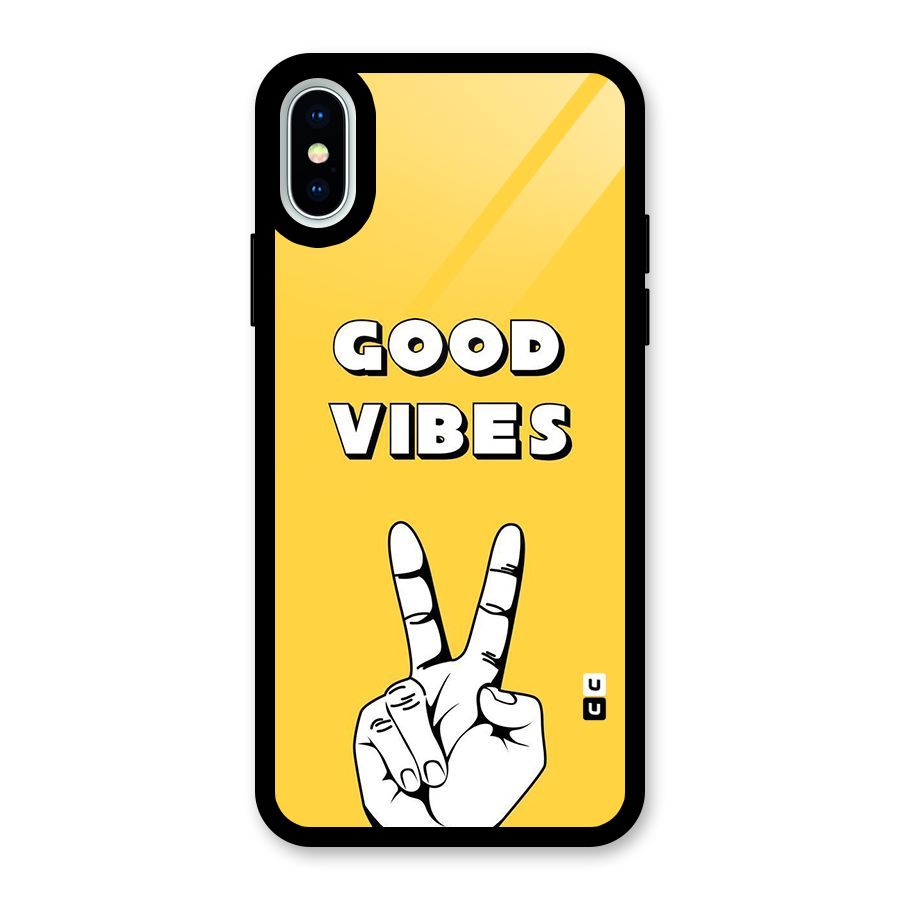 Good Vibes Victory Glass Back Case for iPhone X