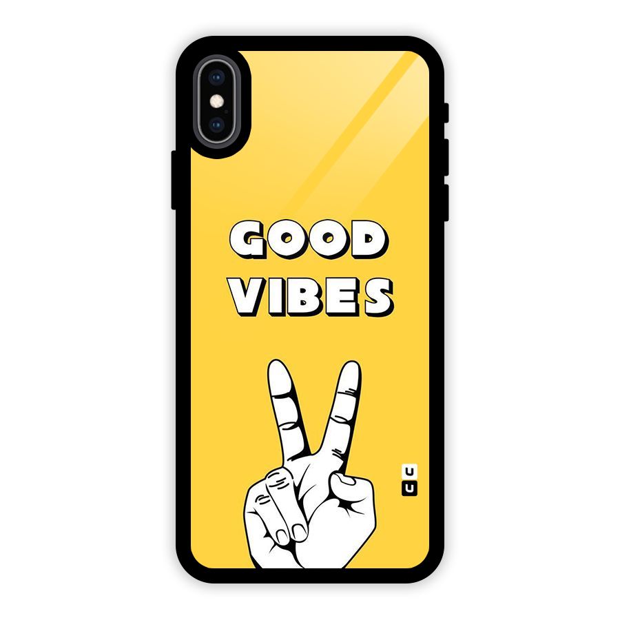 Good Vibes Victory Glass Back Case for iPhone XS Max
