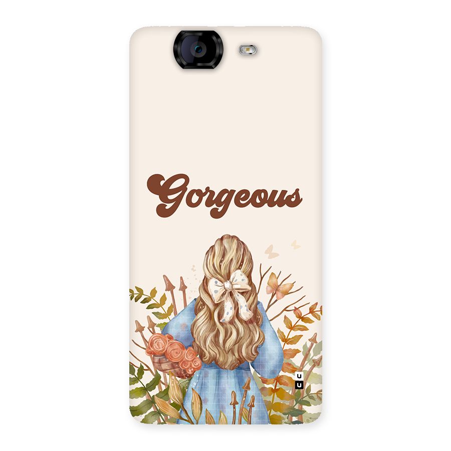 Gorgeous Girl Back Case for Canvas Knight A350