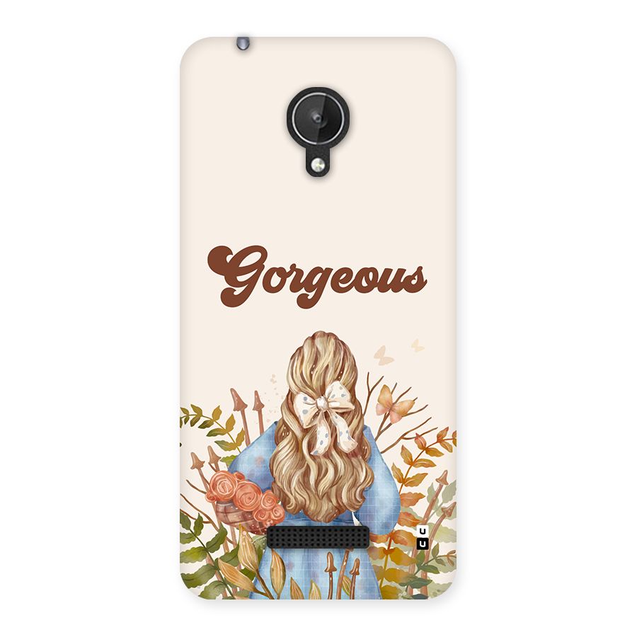 Gorgeous Girl Back Case for Canvas Spark Q380