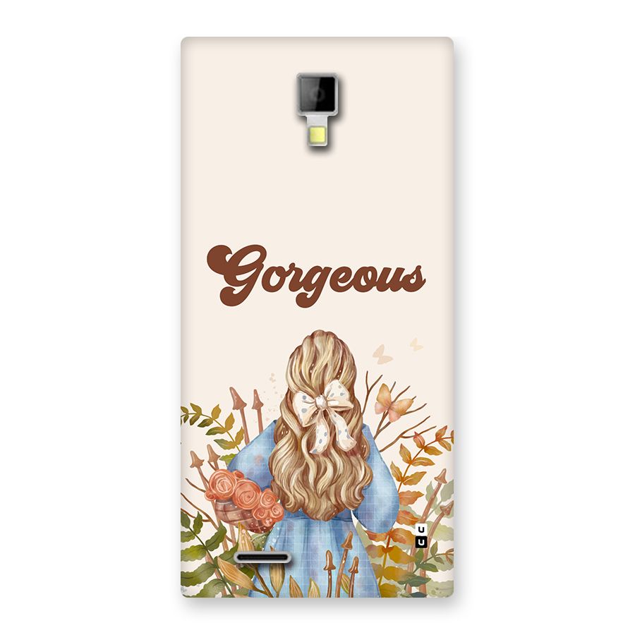 Gorgeous Girl Back Case for Canvas Xpress A99