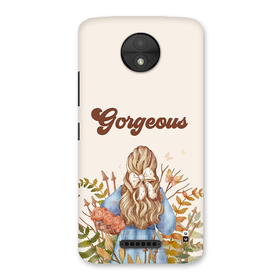 Gorgeous Girl Back Case for Moto C