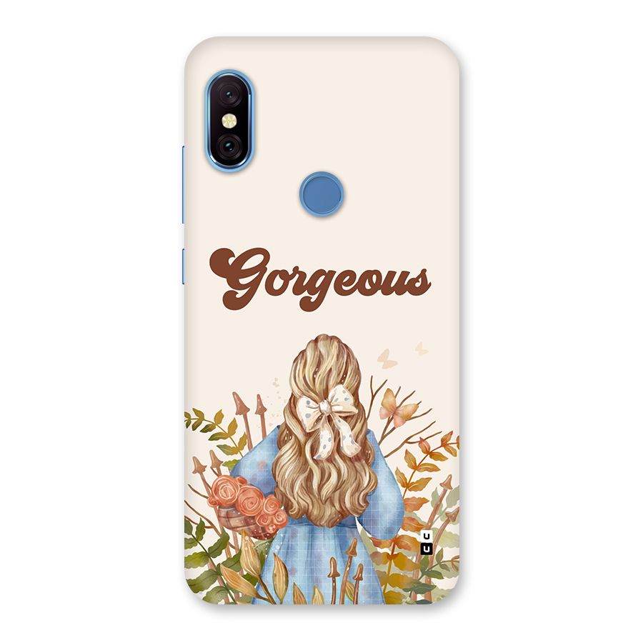 Gorgeous Girl Back Case for Redmi Note 6 Pro