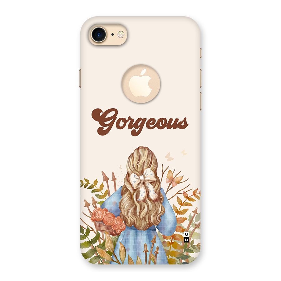 Gorgeous Girl Back Case for iPhone 7 Logo Cut