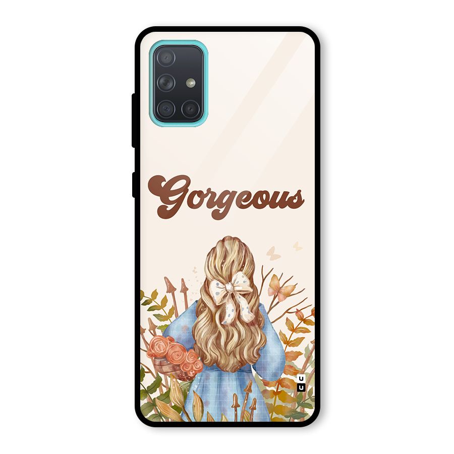 Gorgeous Girl Glass Back Case for Galaxy A71