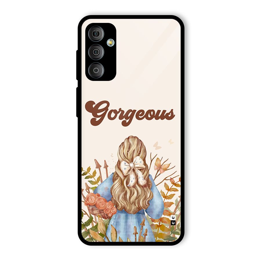 Gorgeous Girl Glass Back Case for Galaxy F23