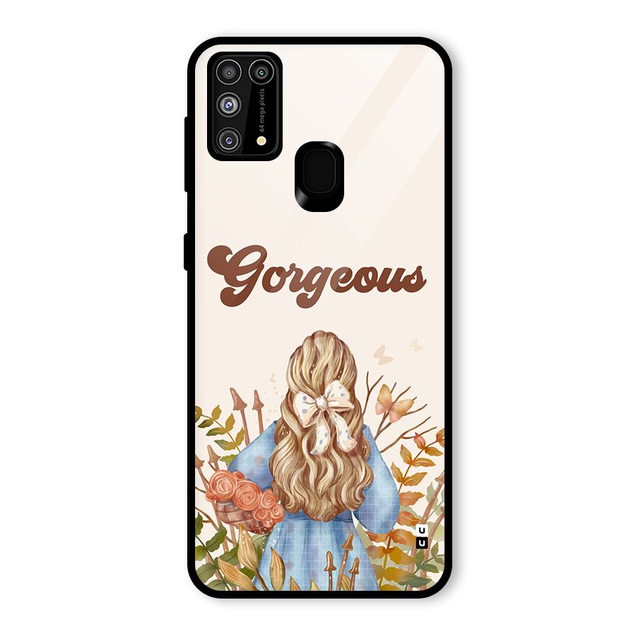 Gorgeous Girl Glass Back Case for Galaxy F41