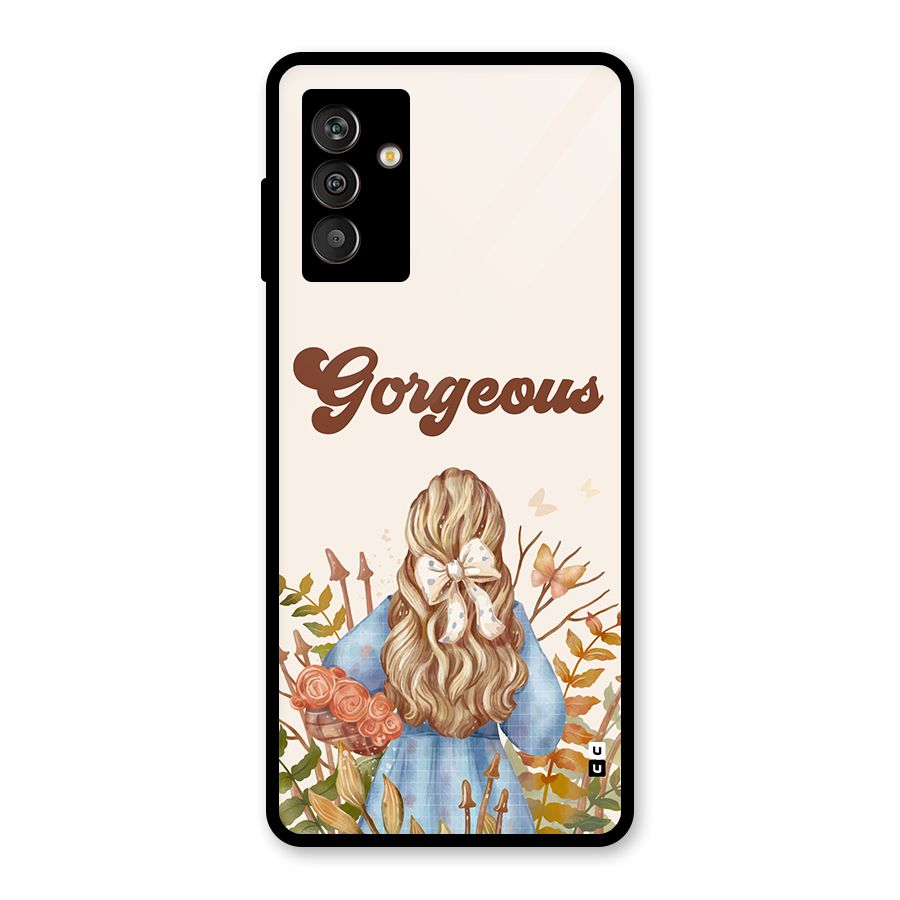 Gorgeous Girl Glass Back Case for Galaxy M13