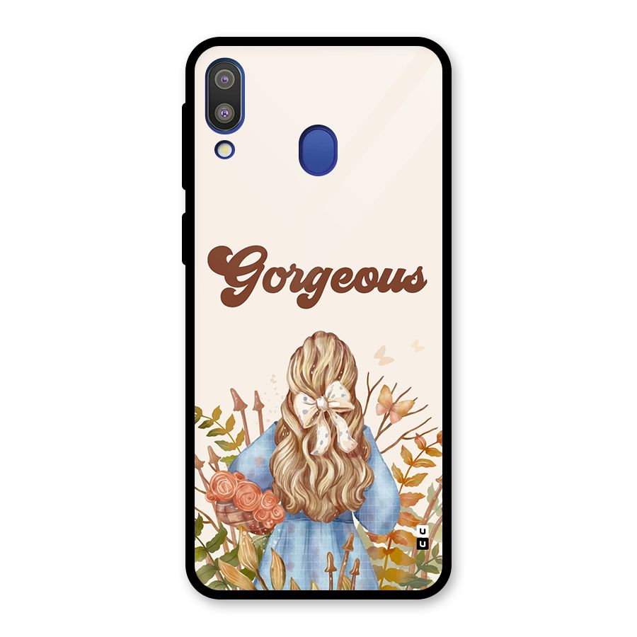 Gorgeous Girl Glass Back Case for Galaxy M20