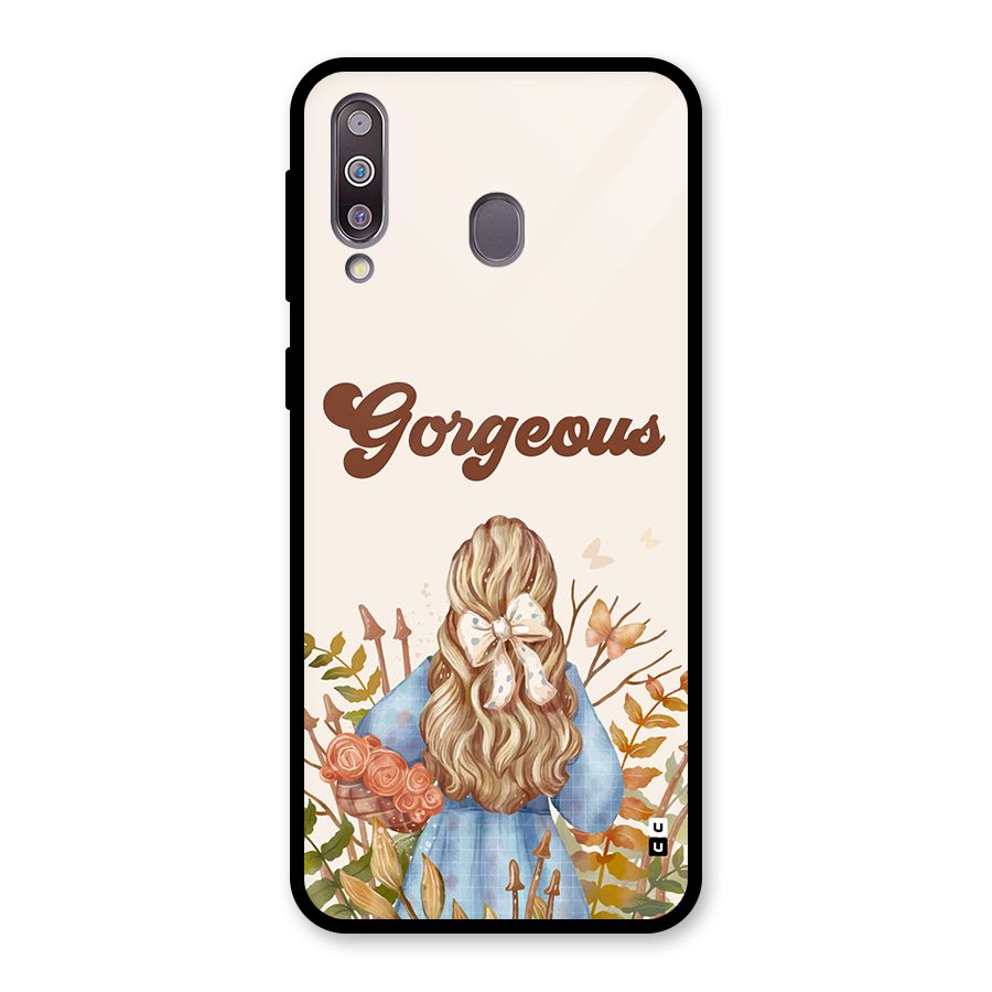 Gorgeous Girl Glass Back Case for Galaxy M30