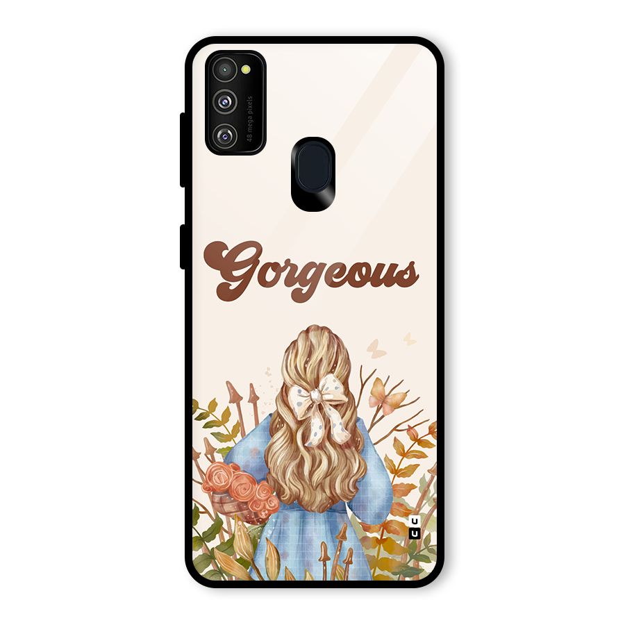 Gorgeous Girl Glass Back Case for Galaxy M30s