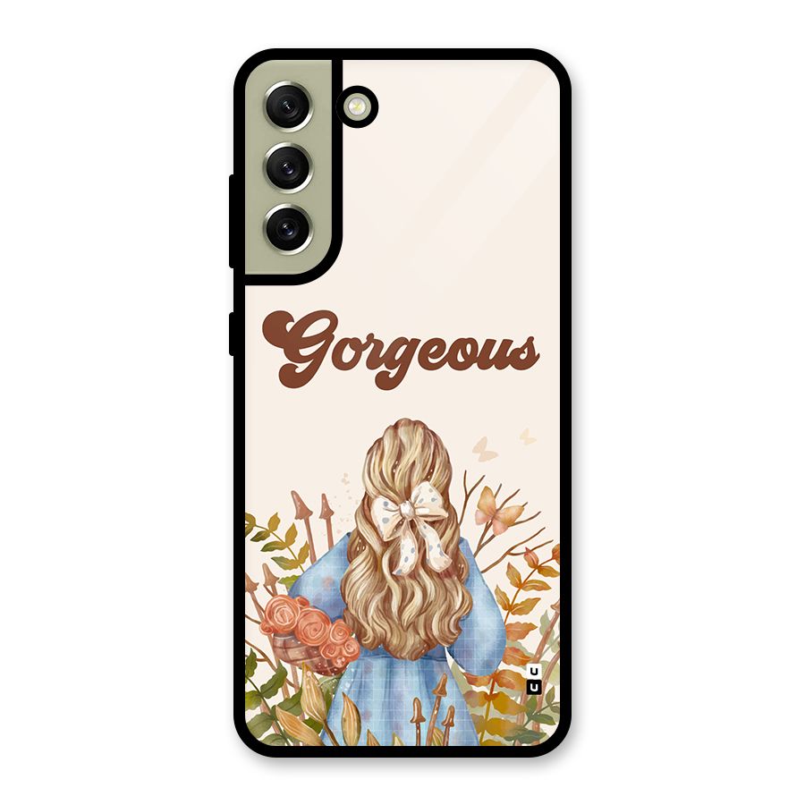 Gorgeous Girl Glass Back Case for Galaxy S21 FE 5G